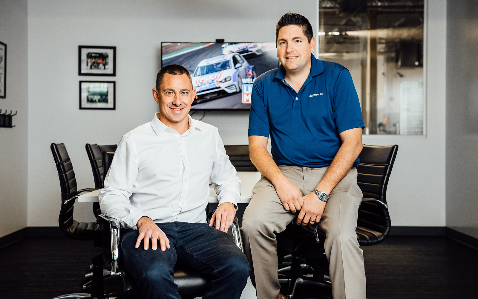Scott Drozd and Nick Bauer at FCP Euro's Milford headquarters
