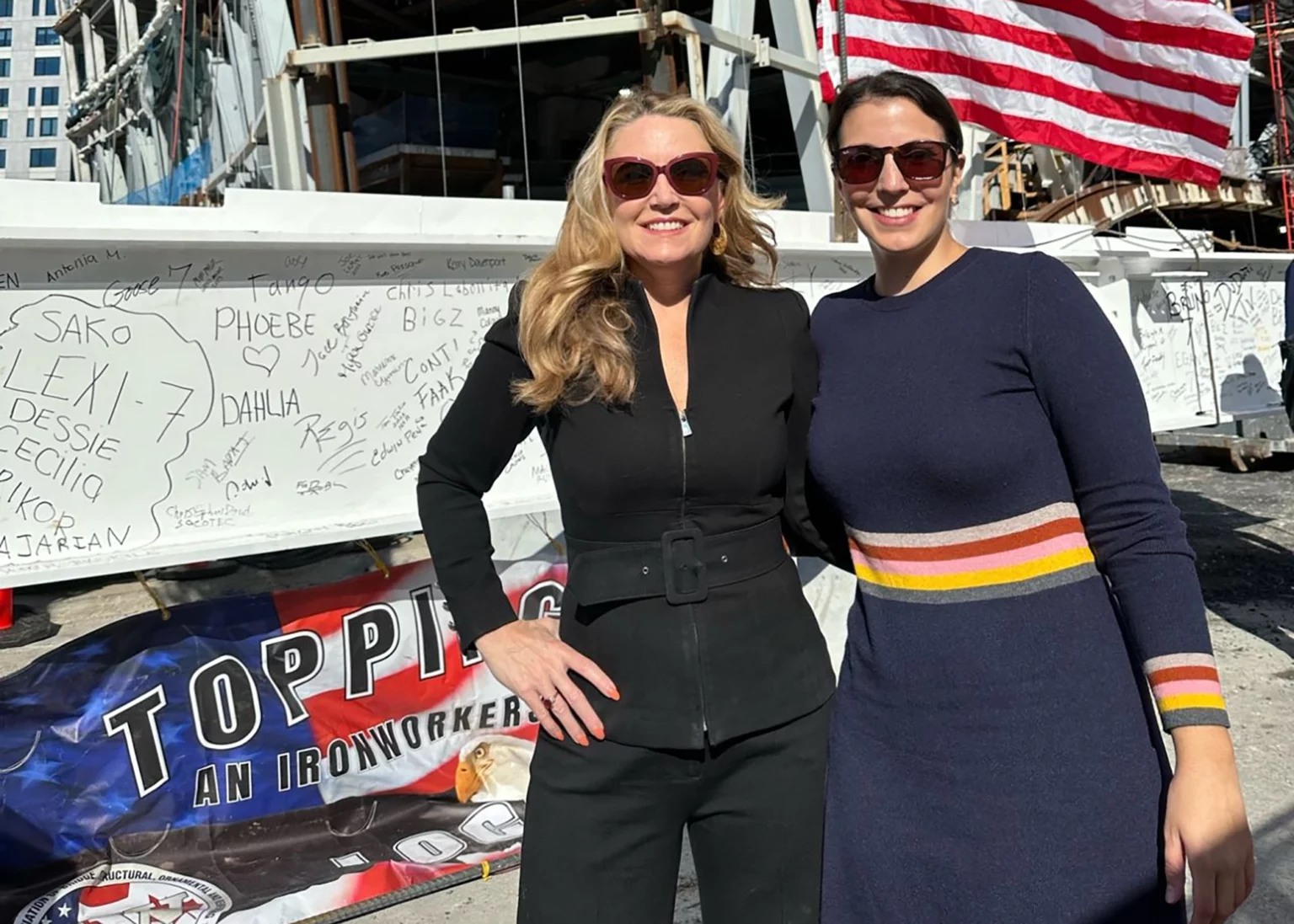 Lisa Nickerson and Molly Silvia at the 10 World Trade construction site in Boston