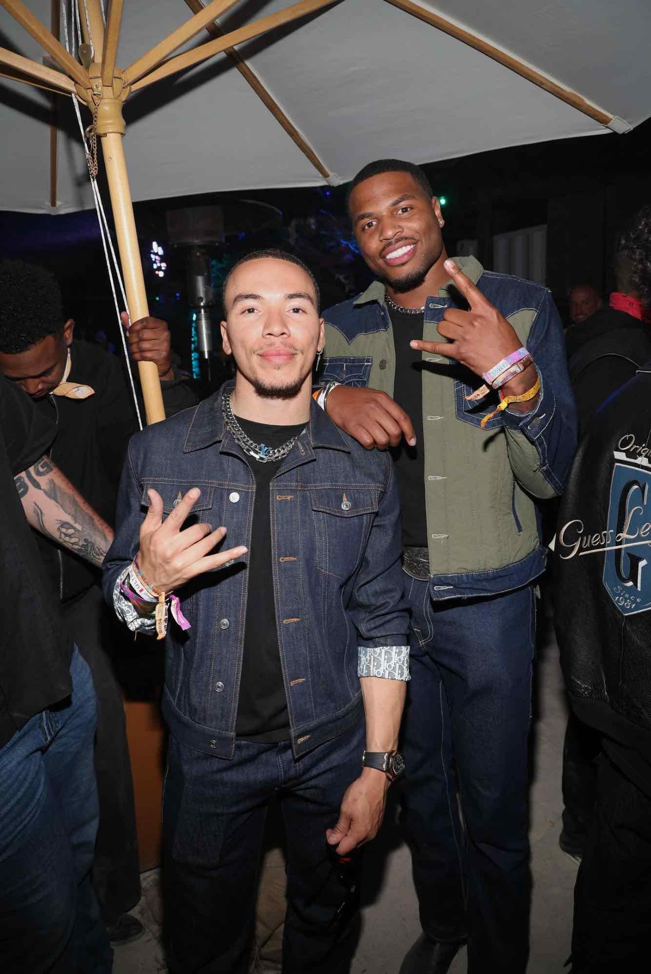Nicky Gathrite, left, with country musician Zay Wilson at an event