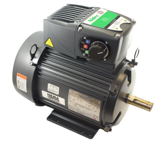Nidec SynRA motor pictured with a motor-mounted drive