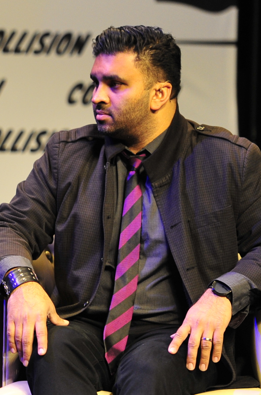 Nilay Patel speaking at Collision Conference in 2016