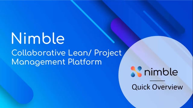 Nimble collaborative Lean and project management platform demo title card