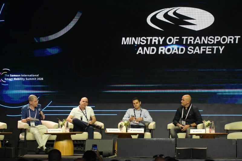 Nir Bezalel, second from left, on a four-person panel at the Samson International Smart Mobility Summit 2026