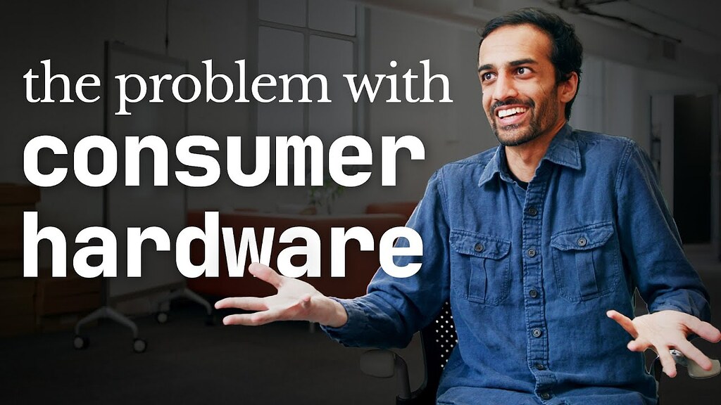 Nirav Patel gesturing during an interview about consumer hardware
