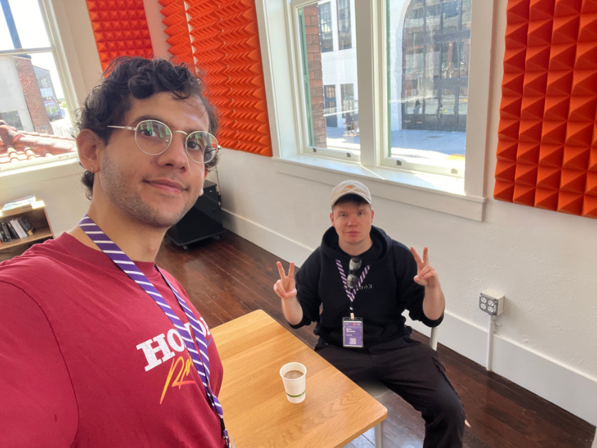 Nishant Hooda and Boris Skurikhin together in an office