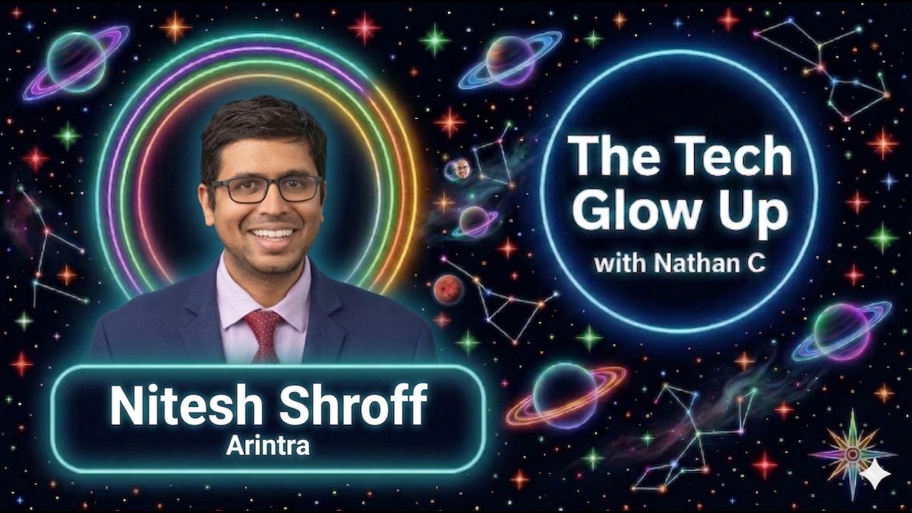 Interview artwork featuring Nitesh Shroff for The Tech Glow Up