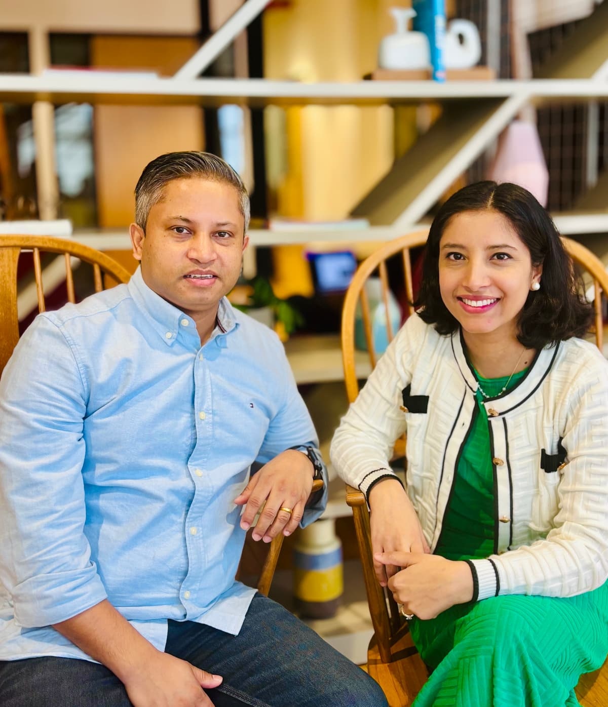 Niural co-founders Nabin Banskota, left, and Nami Baral, right, seated together.