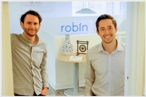 Noah Auerhahn, left, and co-founder Emilio Galan at the Robin office