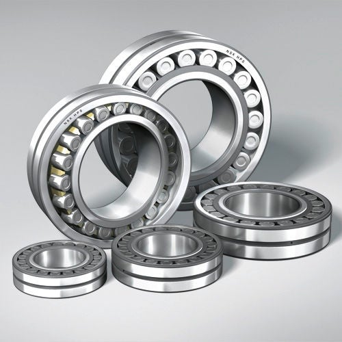 Five NSK spherical roller bearings of different sizes
