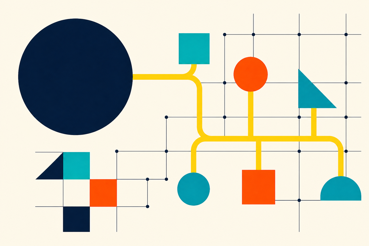 Abstract Swiss-style geometry connecting capital to a portfolio network