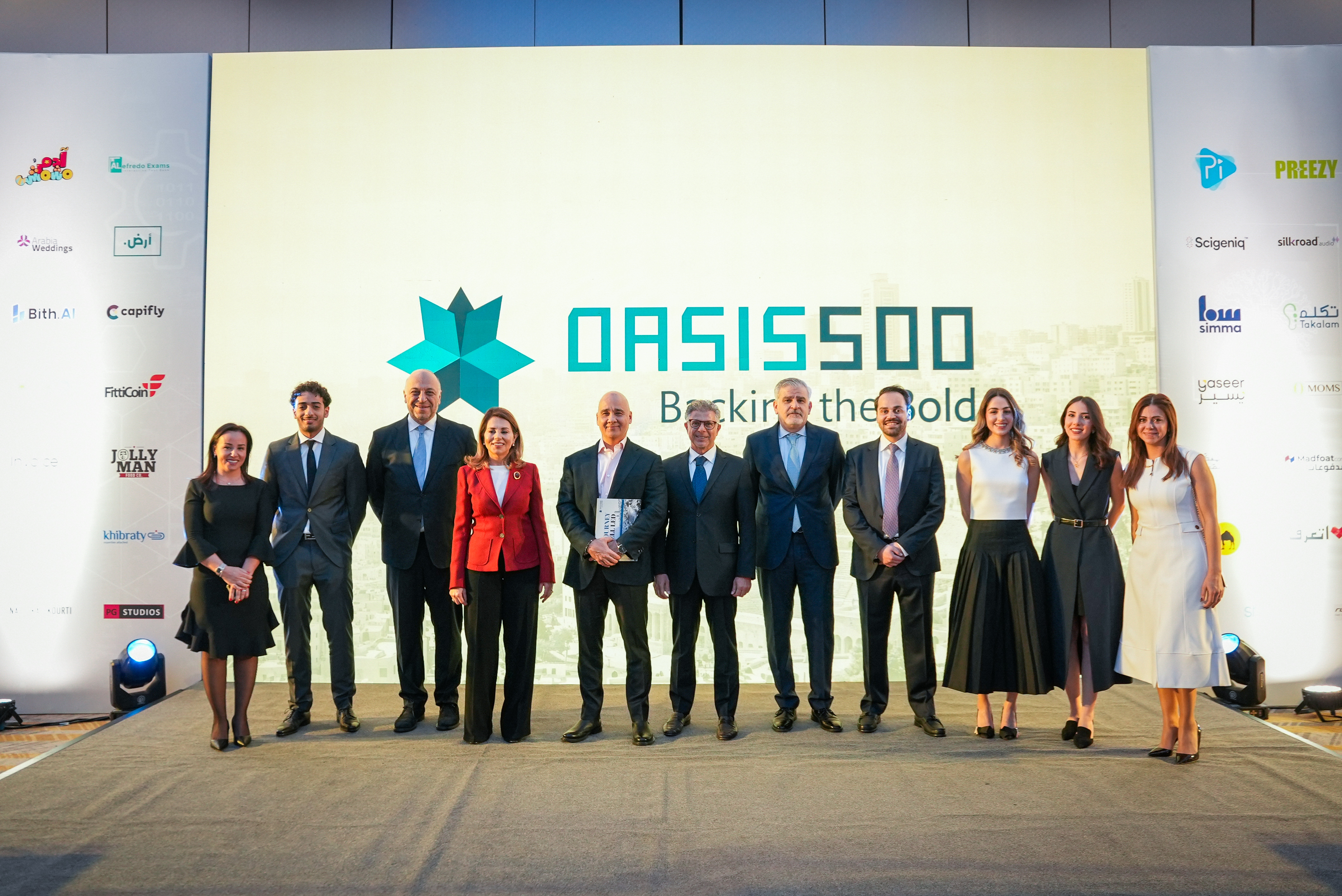A group gathered onstage at Oasis500’s February 11, 2026 celebration