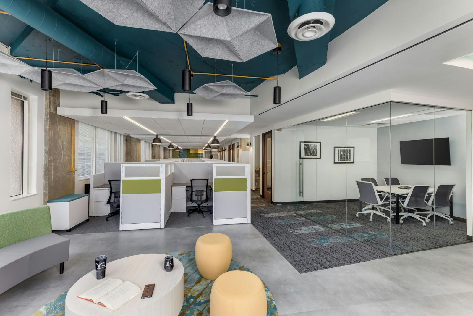 O'Brien Garrett's Washington office with bright collaborative work areas
