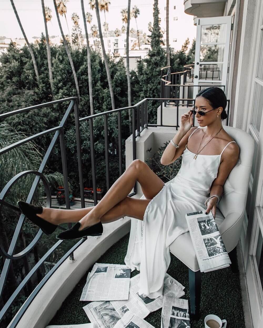 A lifestyle influencer campaign photo featuring footwear brand Birdies