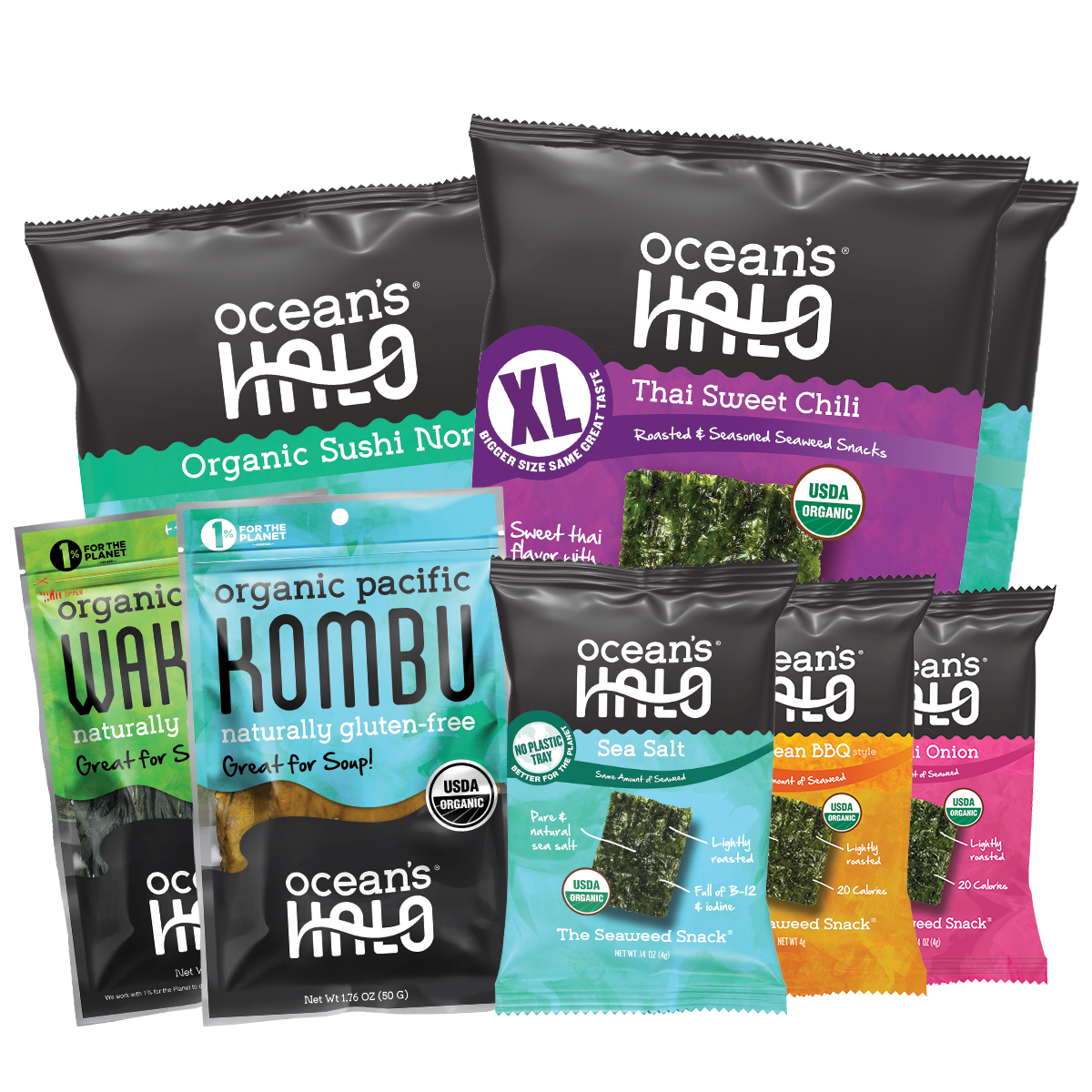 Ocean's Halo organic seaweed snack products