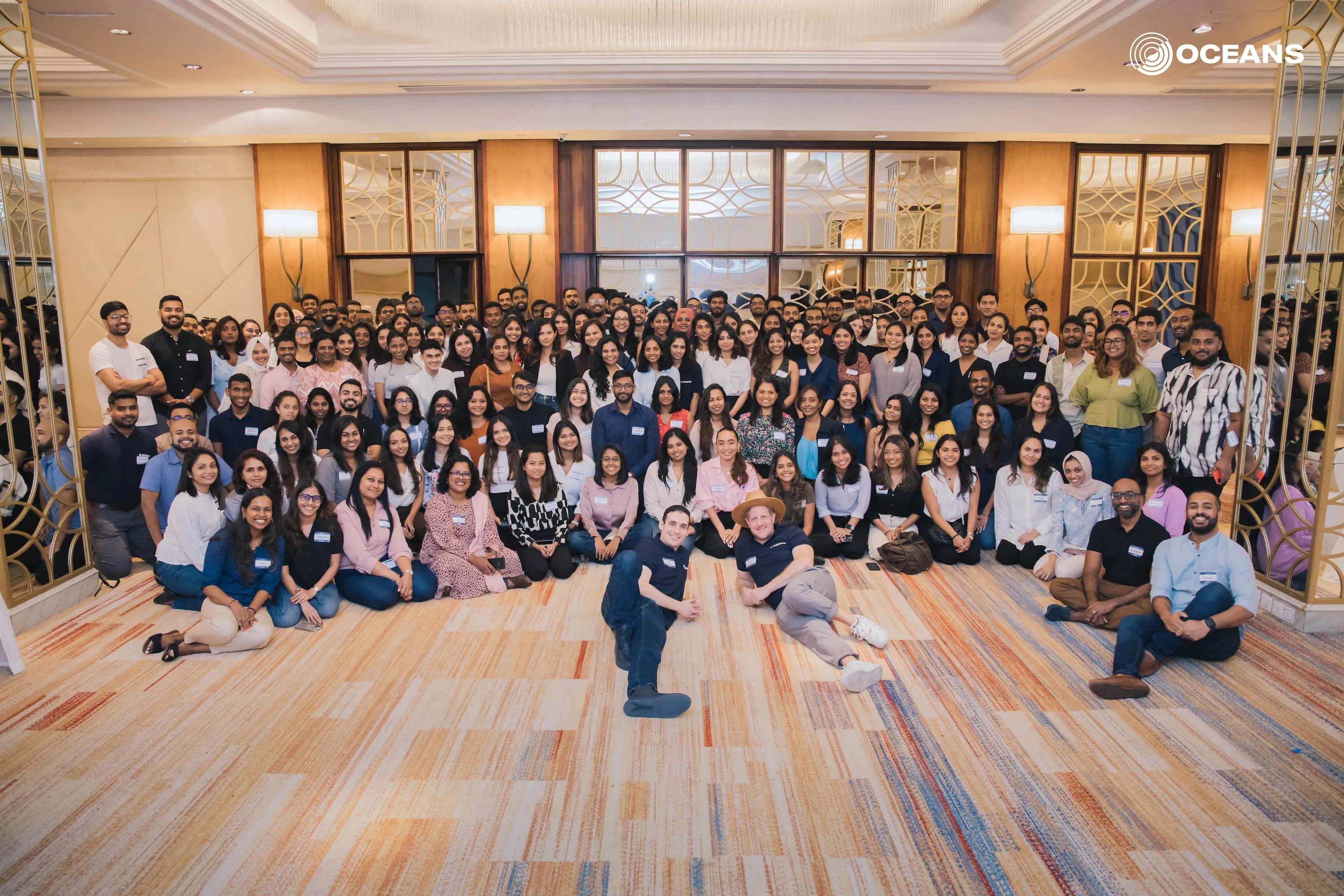Oceans professionals gathered for a large community group photograph