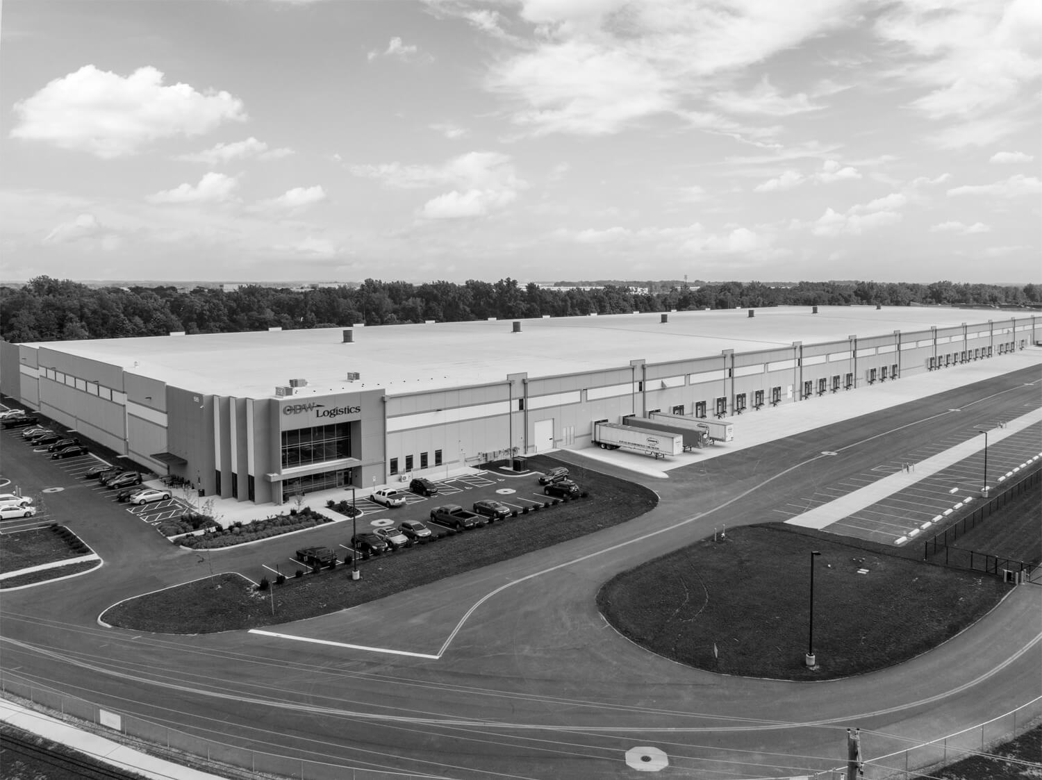 ODW distribution facility with loading docks and a trailer