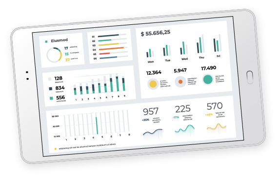 OfficeLuv analytics dashboard with office spend charts and metrics
