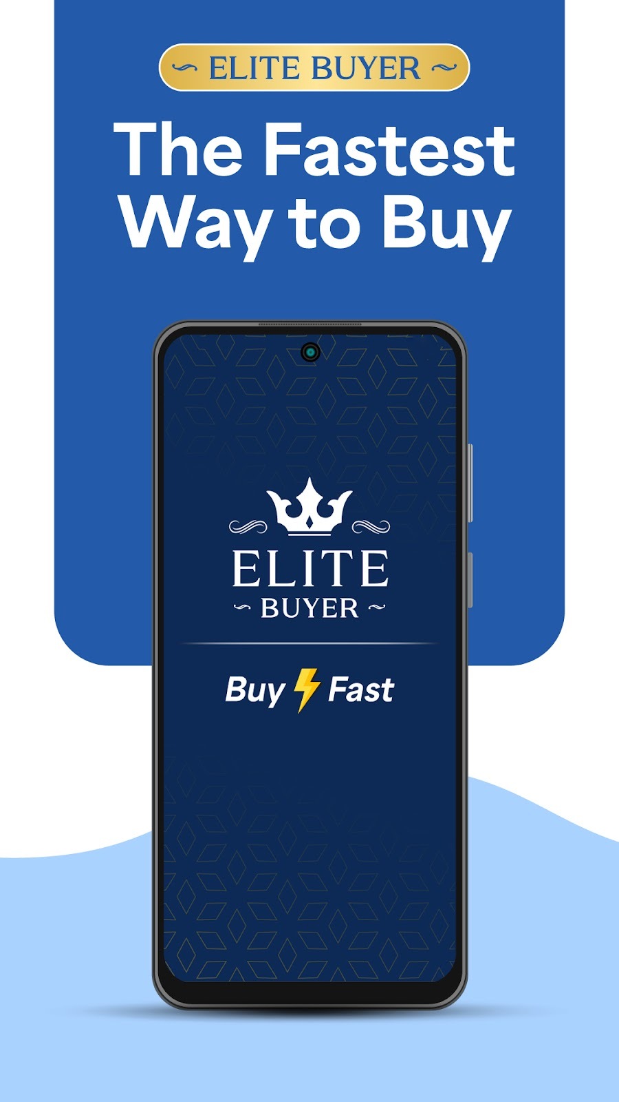 OLX’s official Elite Buyer promotional screenshot showing the subscription badge on a phone.