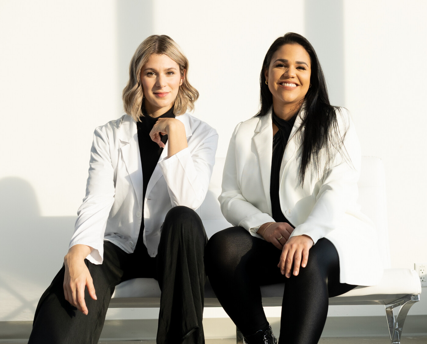 Omy Lab founders Andrea Gomez and Rachelle Seguin together
