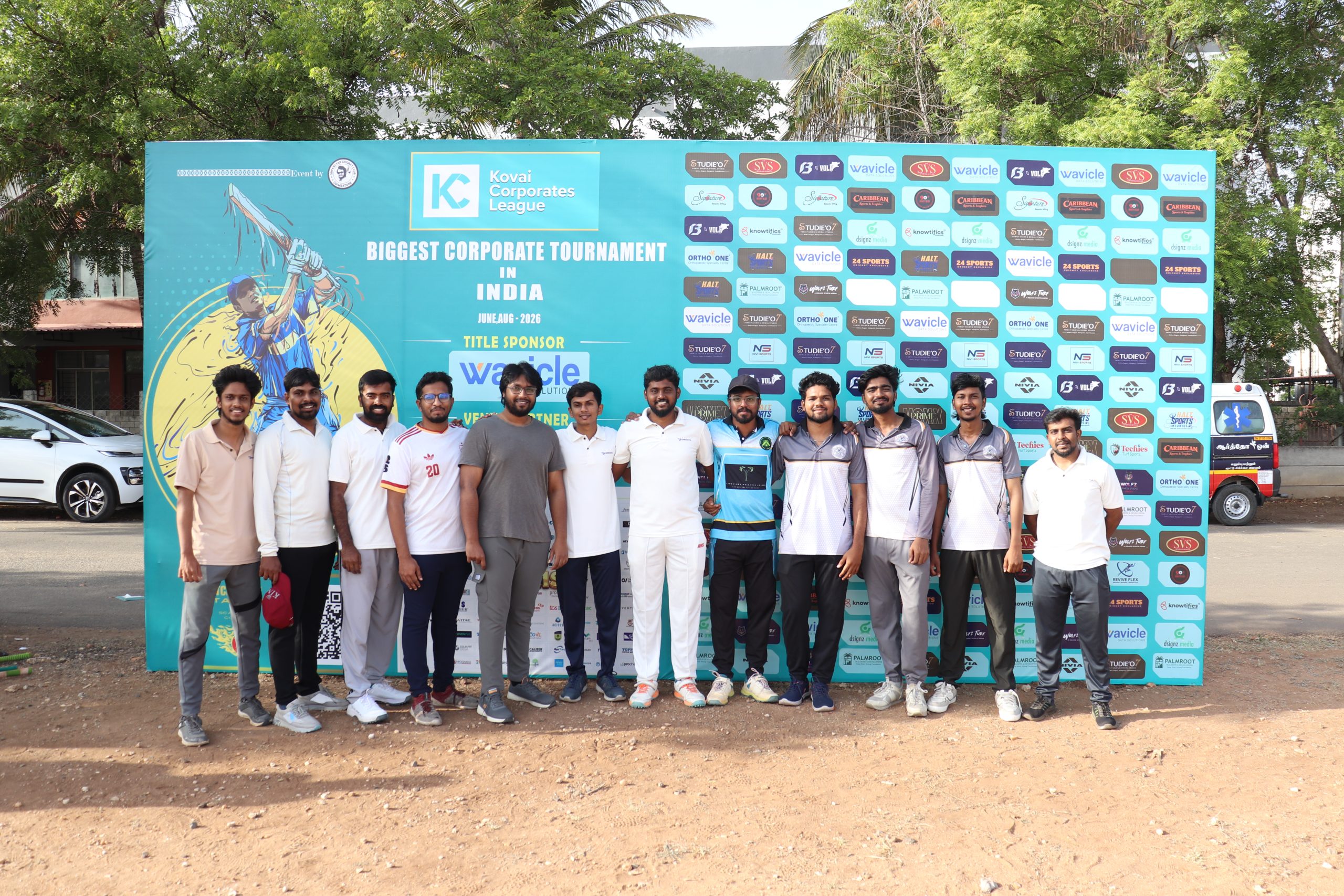 OneData team members at the Kovai Corporates League cricket tournament in 2026