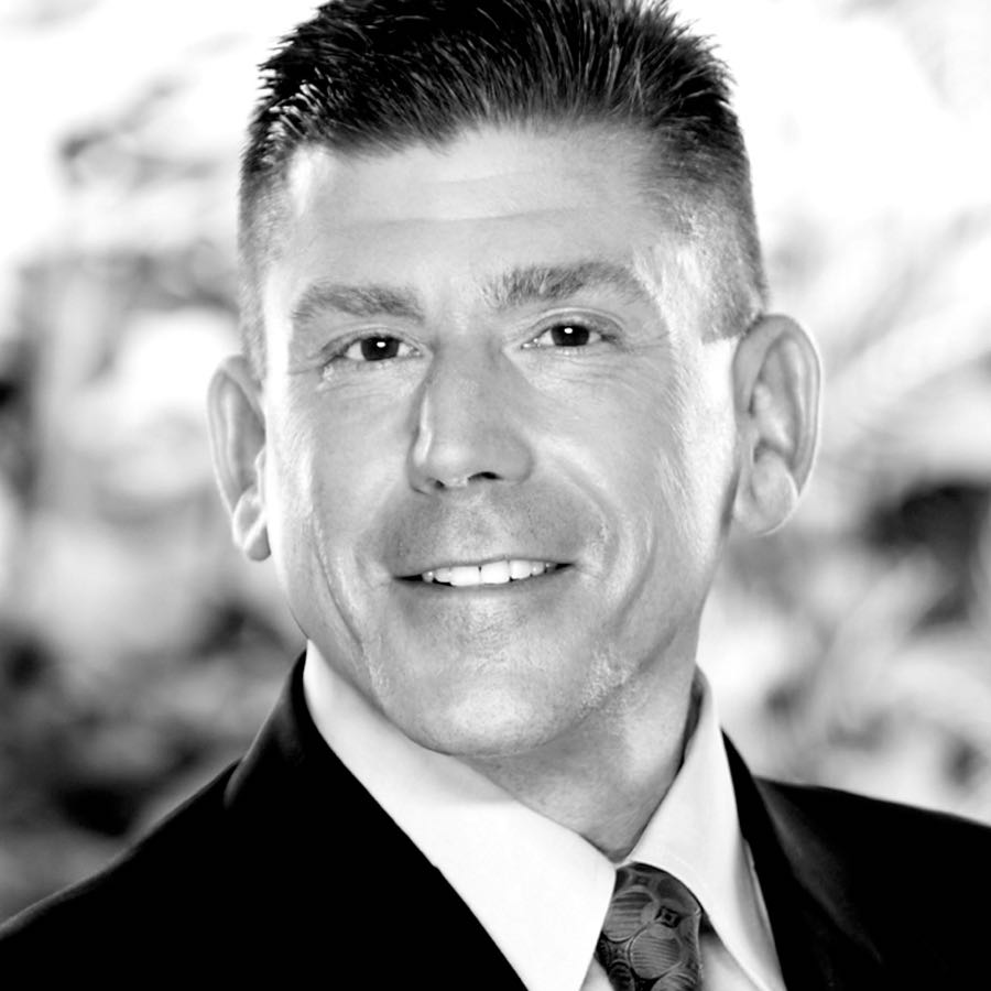 Black-and-white portrait of OnMessage founder James O'Gara