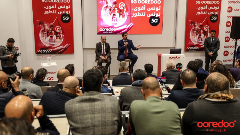 Journalists attending Ooredoo Tunisia’s 5G press conference