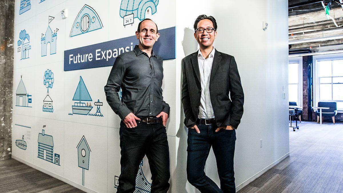 Co-founders Keith Rabois and Eric Wu in an office in a 2016 photograph