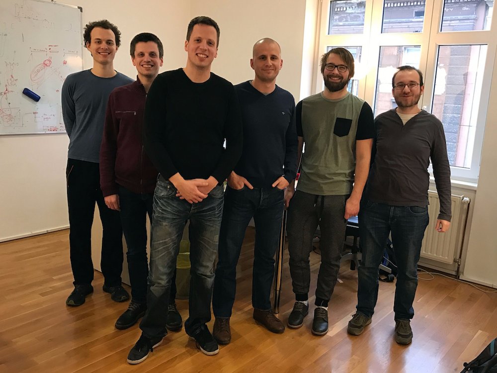 OptimoRoute founders and team members in a Zagreb office in 2017