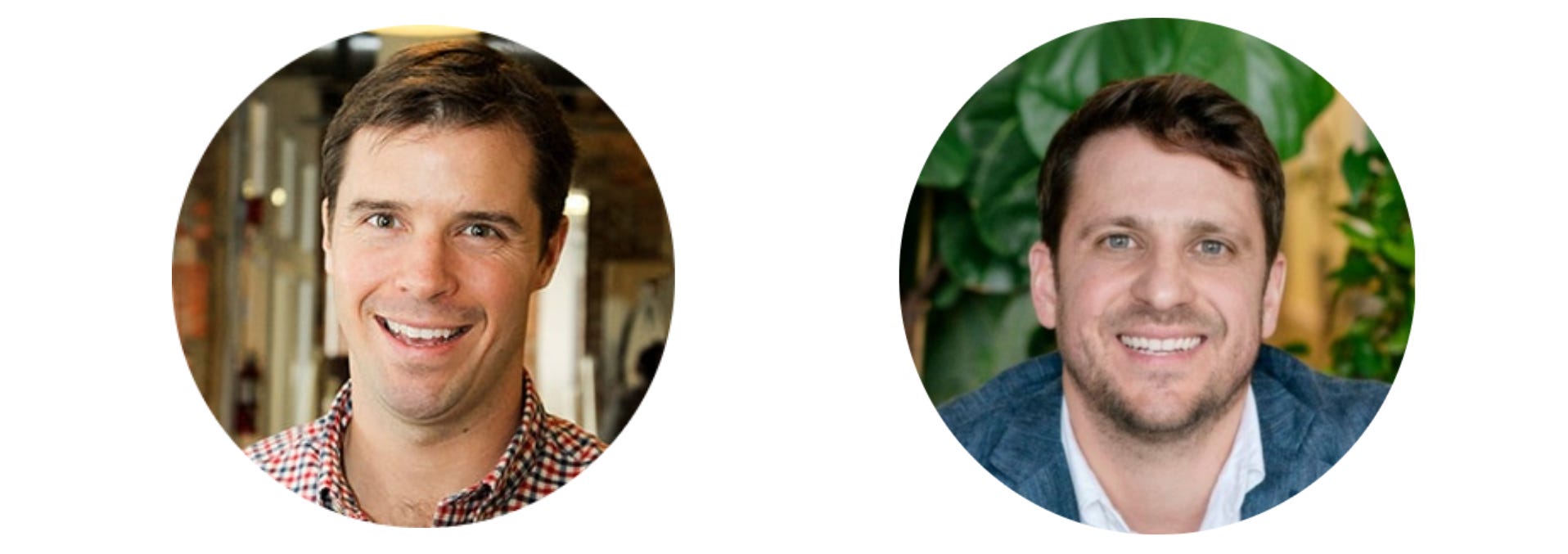 Portraits of Optoro co-founders Tobin Moore and Adam Vitarello