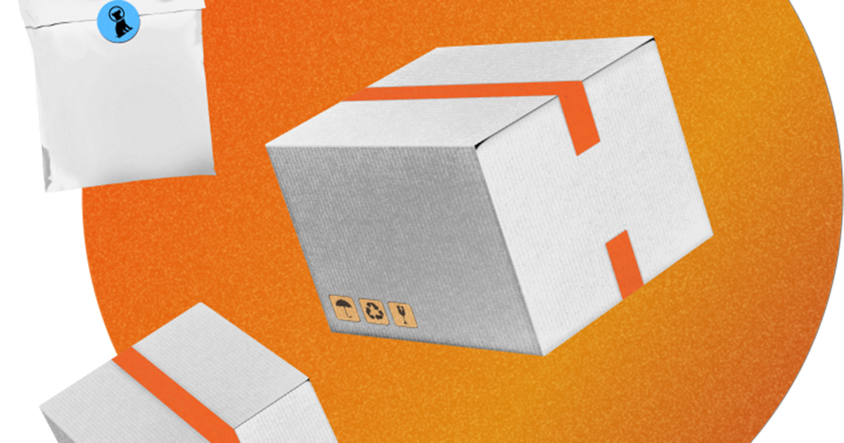 Outerspace branded shipping boxes and mailers