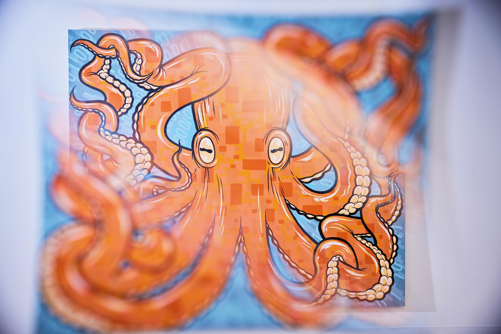 Orange octopus artwork featured on Ovative’s website