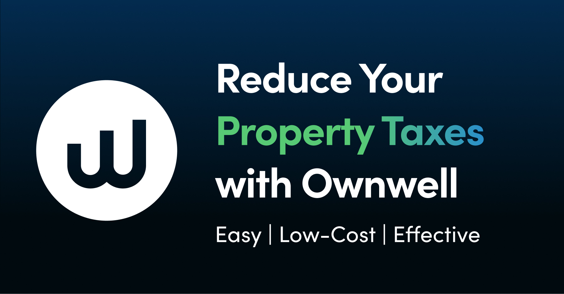 Ownwell logo and brand banner - Reduce Your Property Taxes with Ownwell