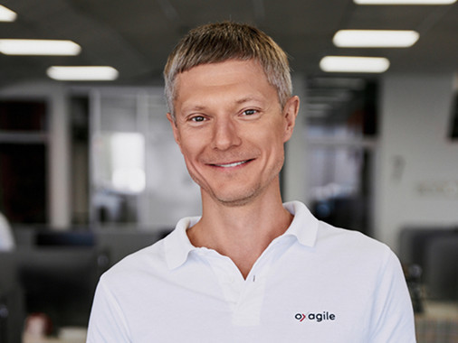 Portrait of Oxagile co-founder Sergey Marchuk
