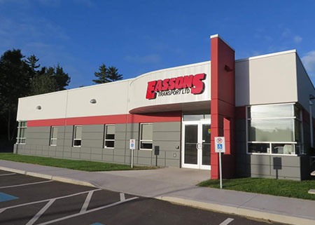 The exterior of an Eassons Transport office building