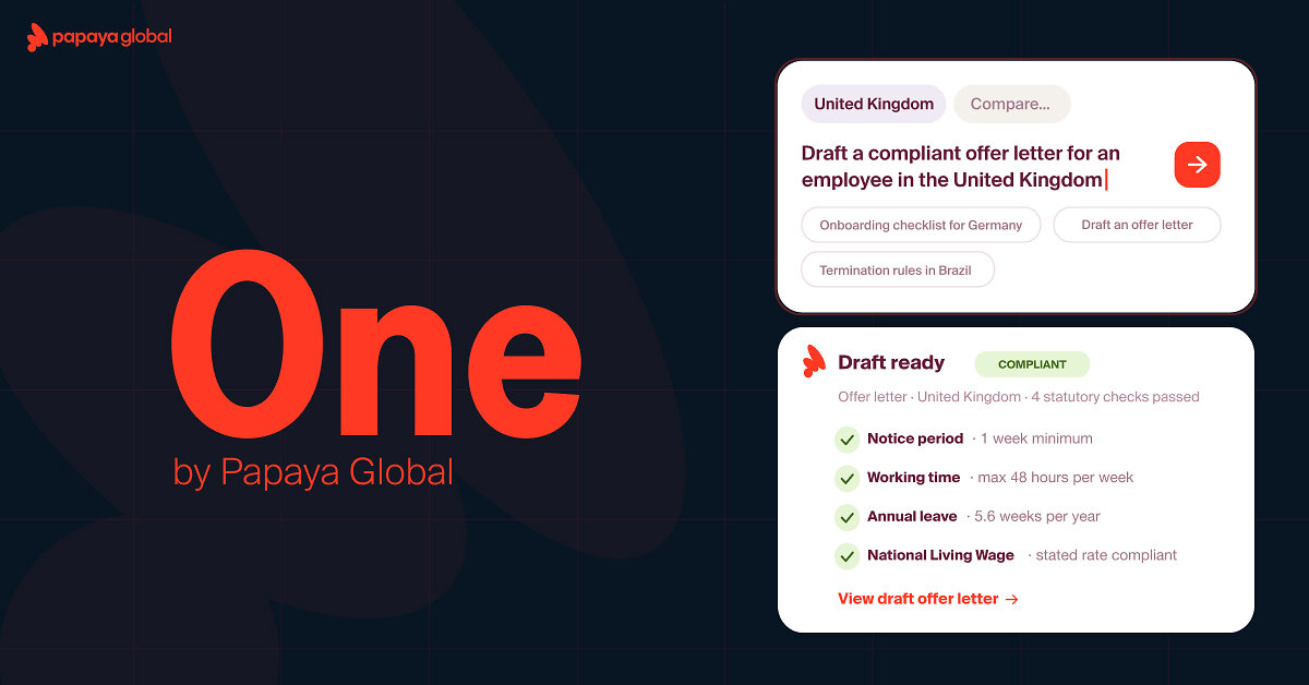 Papaya ONE compliance intelligence product launch graphic