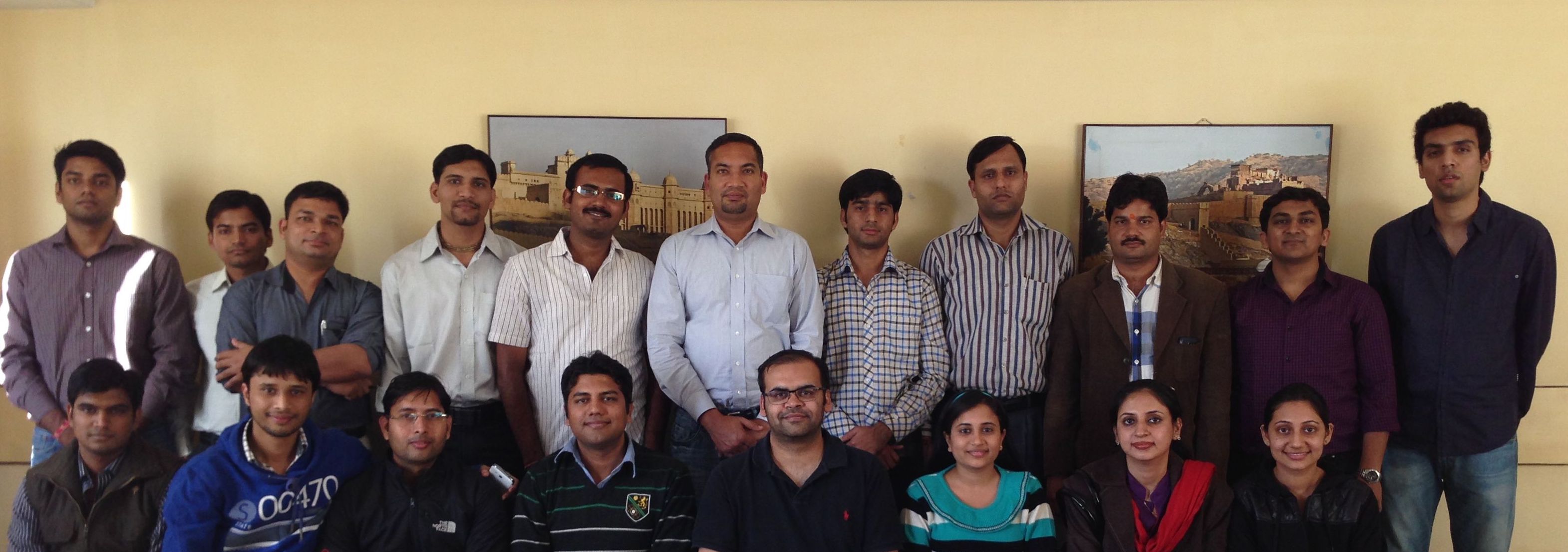 Punchh’s early Jaipur engineering team gathered in an office