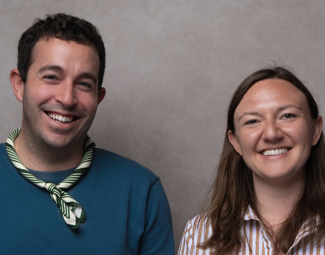 Parallel Bio co-founders Robert DiFazio and Juliana Hilliard smiling together