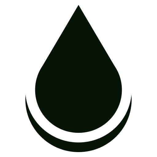 Parambil logo - a single ink droplet
