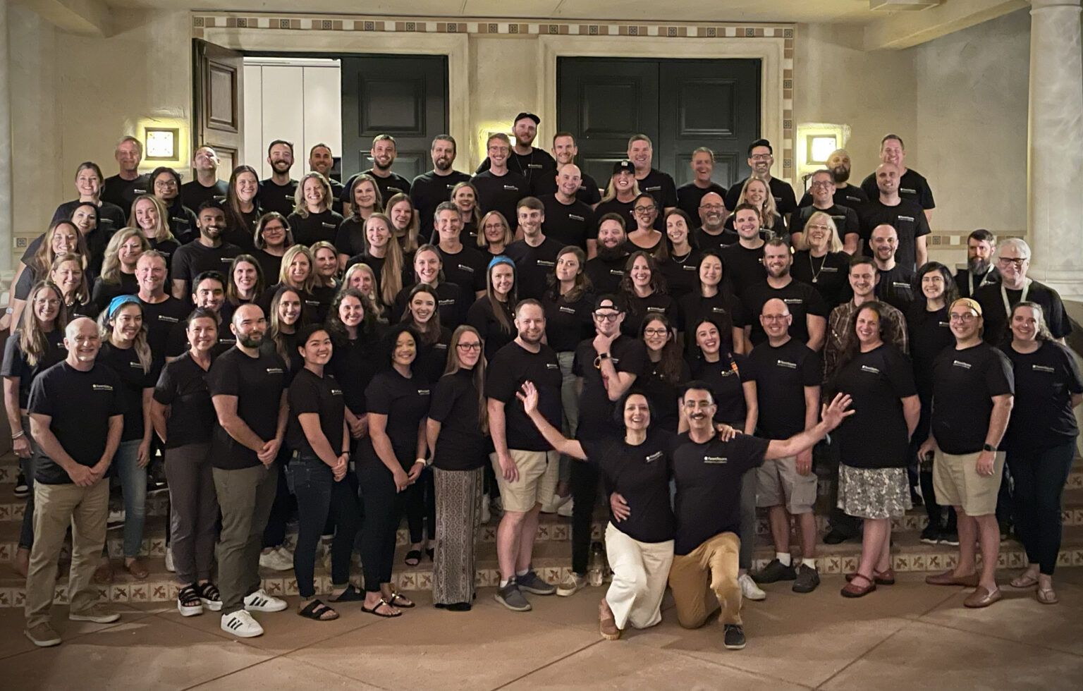 A large group of ParentSquare employees posing together