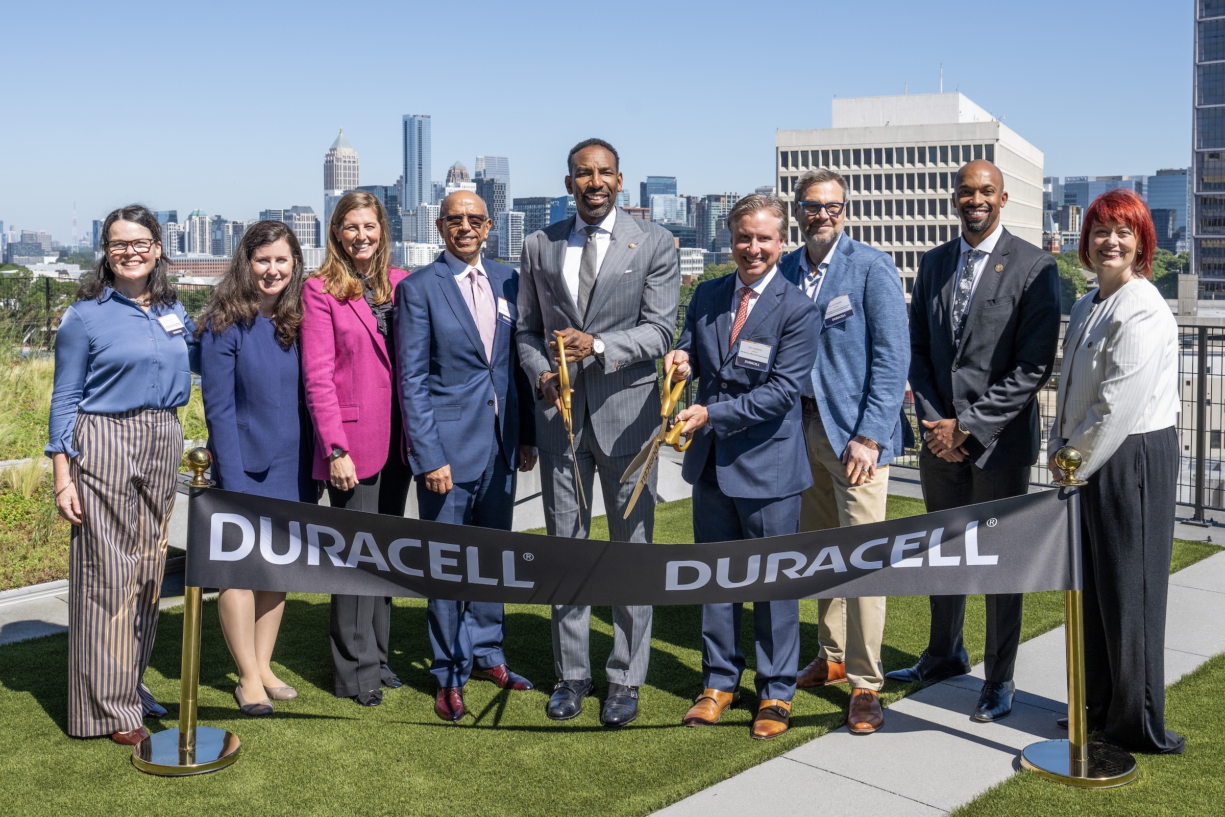 Duracell representatives and Atlanta officials mark the opening of the company’s R&D headquarters