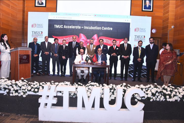 Parvez Abbasi and other participants at the TMUC Accelerate launch ceremony