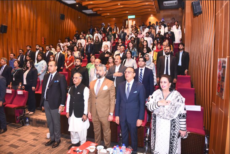 Students and guests gathered in an auditorium at the TMUC Accelerate launch