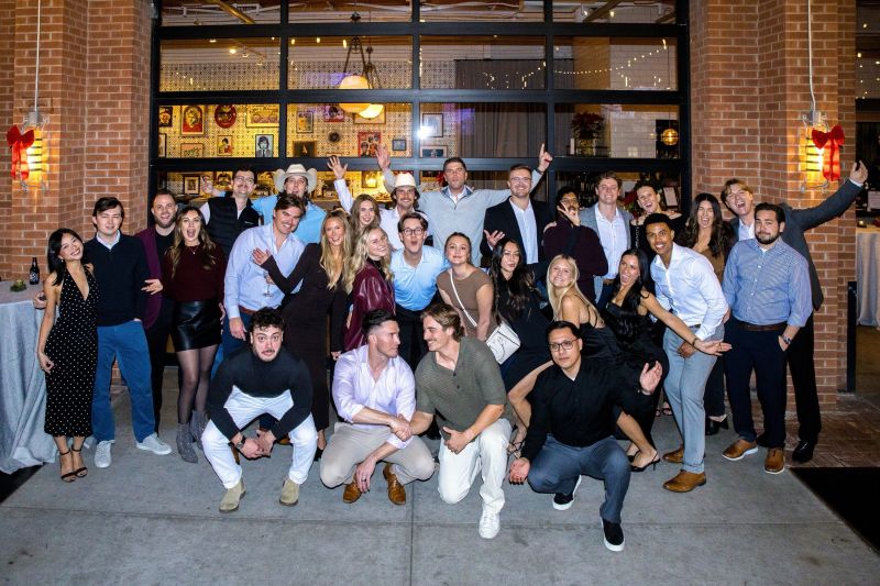 Pat Oldenburg with the AppZen marketing team at a company gathering