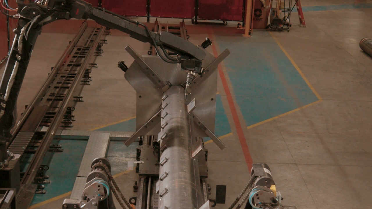 Path Robotics welding equipment at work inside a production cell
