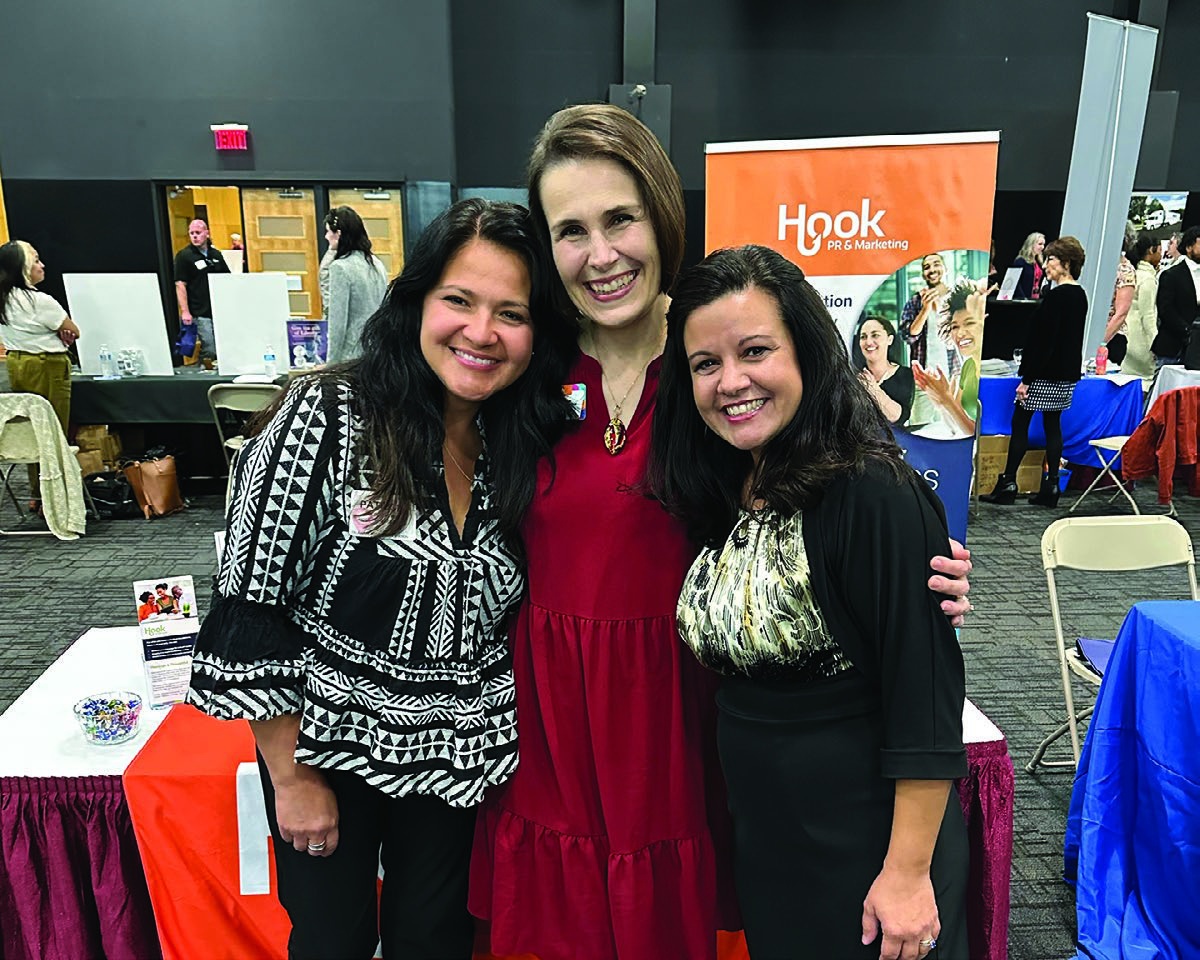 Patricia Rivera with Dora Jane Barwick and Jessica Bell at the 2023 Delaware Networking Station event