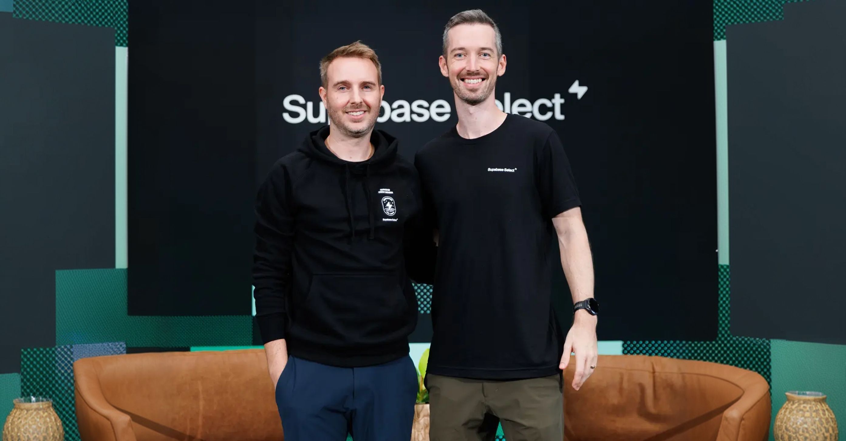 Paul Copplestone and Ant Wilson standing together at a Supabase Select event