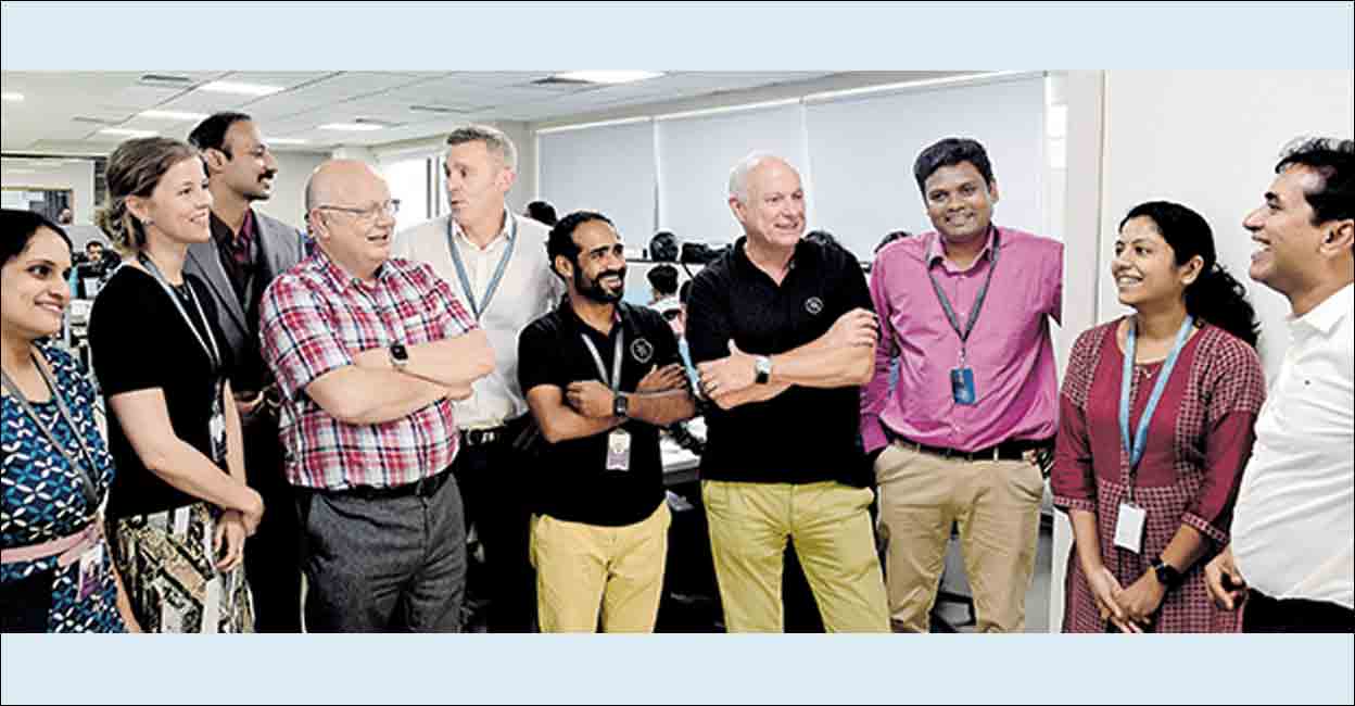 Paul Stokes, fifth from left, with Prevalent AI founders and colleagues in Kochi