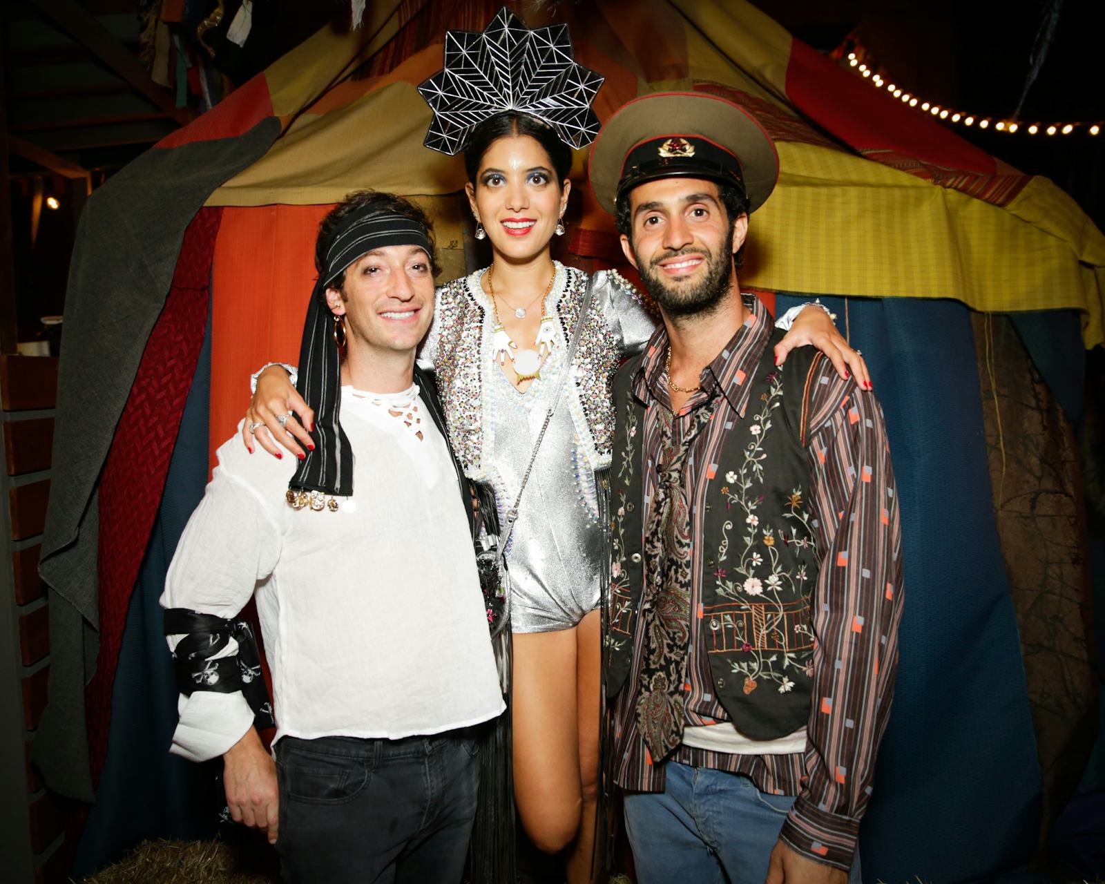 Pave co-founders Oren Bass and Sal Lahoud with Noor Fares at a New York benefit