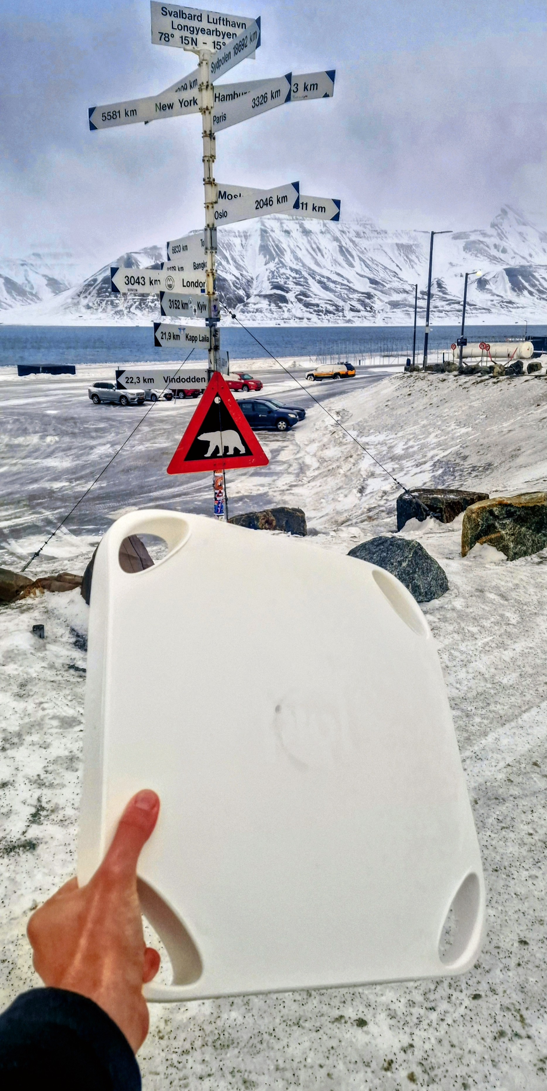 Eternity.Photos press photograph of a film reel delivered to Svalbard
