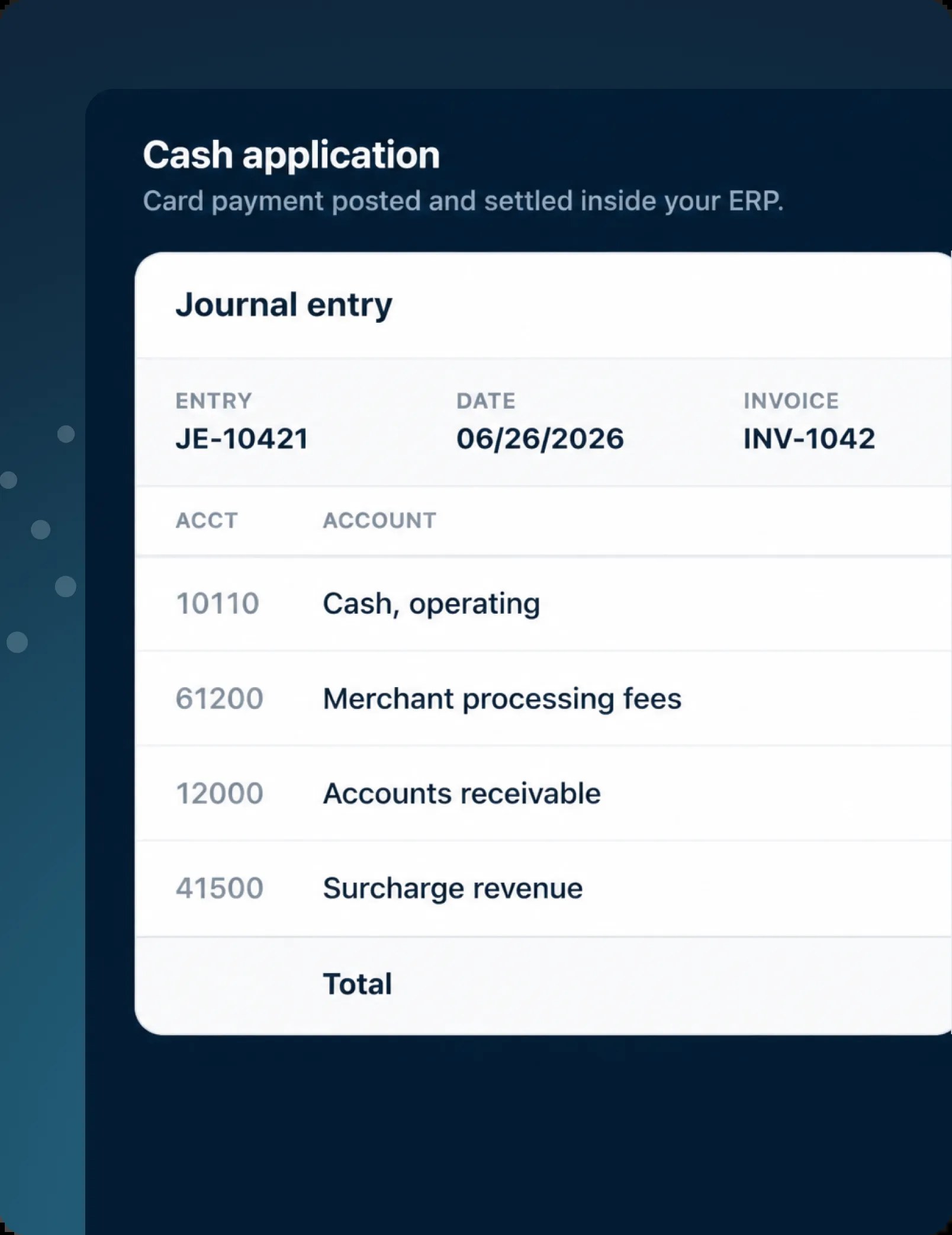 Payra cash application matching screen